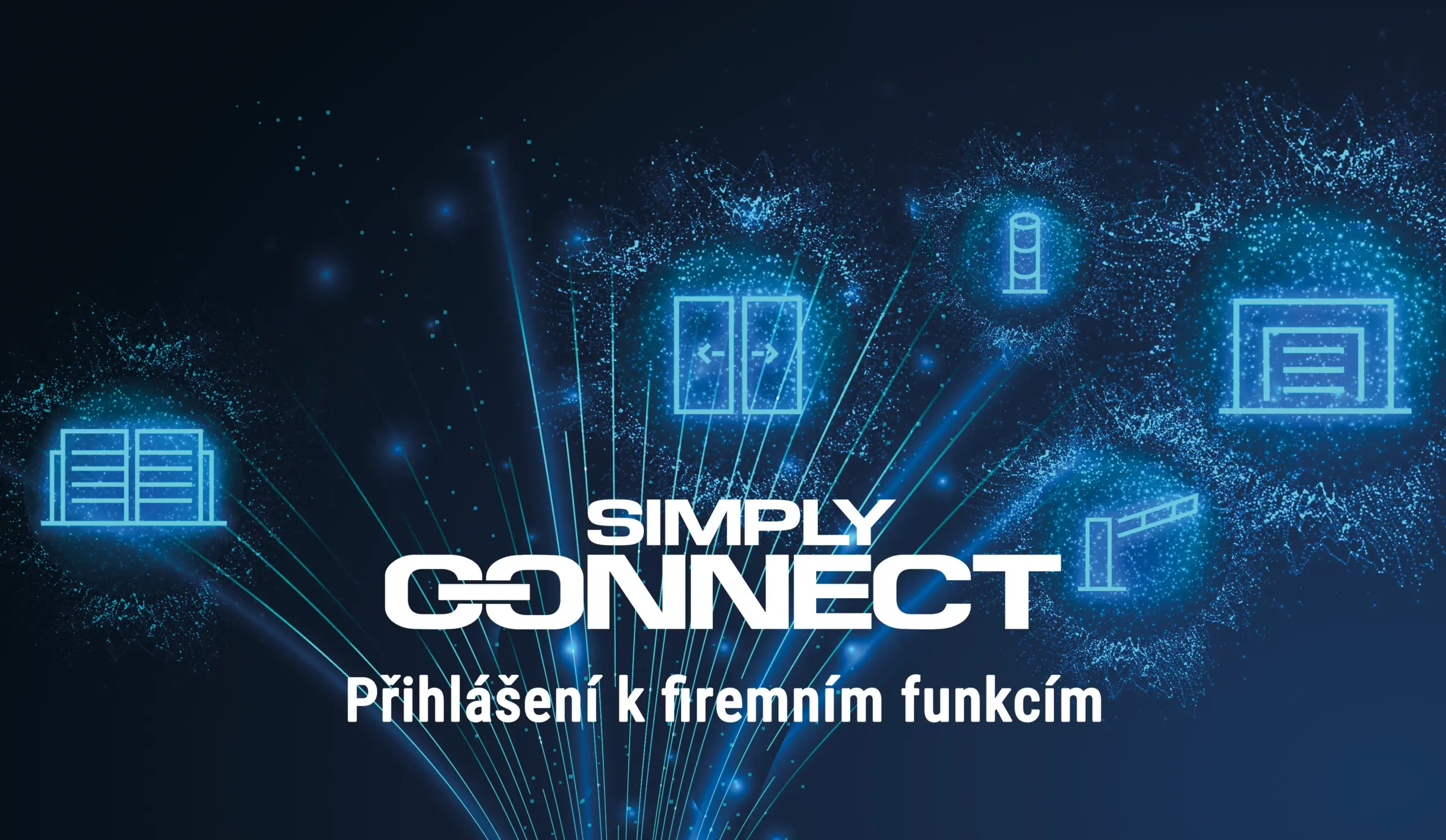 Přihlášení k firemním funkcím aplikace FAAC Simple Connect Pro